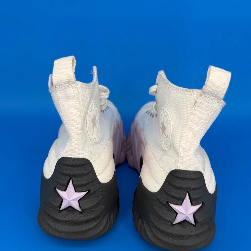 Converse Run Star Motion Platform High Top Egret Pale Amethyst 172891C Womens 8 - Picture 4 of 8